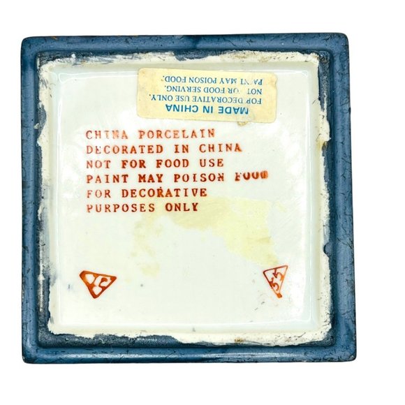 Qianlong Antique Enameled Porcelain Trinket Box Hand Painted Flower Scene RARE - Picture 9 of 9